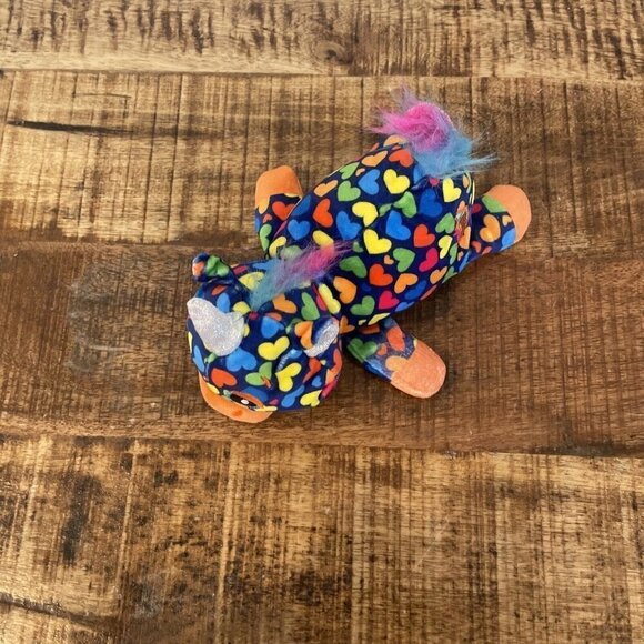 Cutetitos Unicornitos Unicorn Plush Stuffed Animal Hearts HTF Orange Blue - Picture 3 of 9
